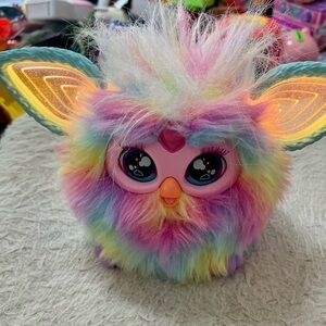 Hasbro Furby with Colorful Fur and Lavender Ears